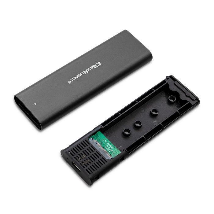 Qoltec USB3.1 Enclosure for M.2 NVMe SSD Grey