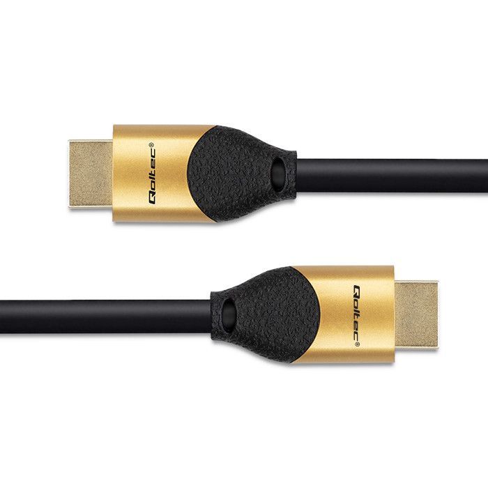 Qoltec HDMI to HDMI v2.1 Ultra High Speed 8K/60Hz Gold Cable 2m Black