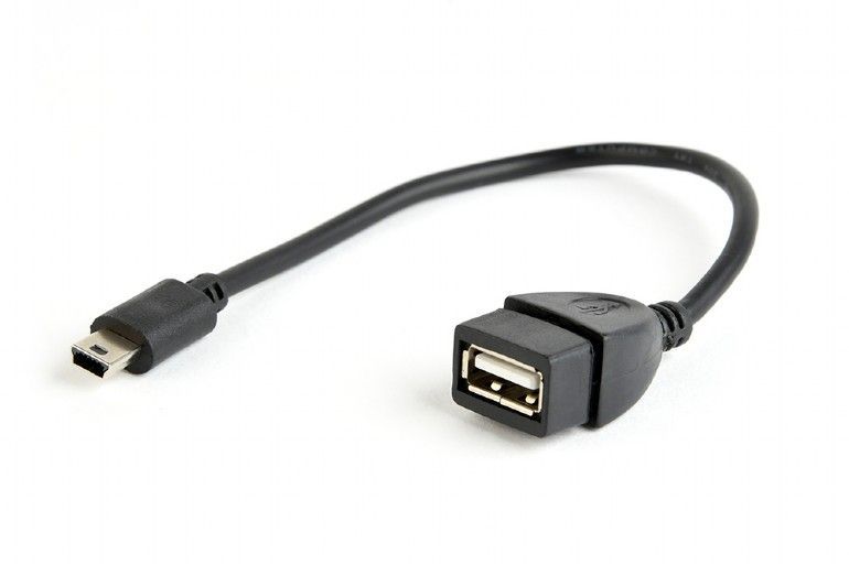 Gembird USB OTG AF to Mini-BM cable 0,15m Black