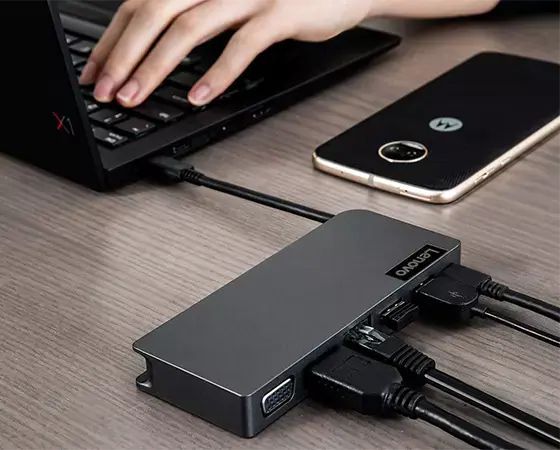 Lenovo Powered USB-C Travel Hub Iron Gray