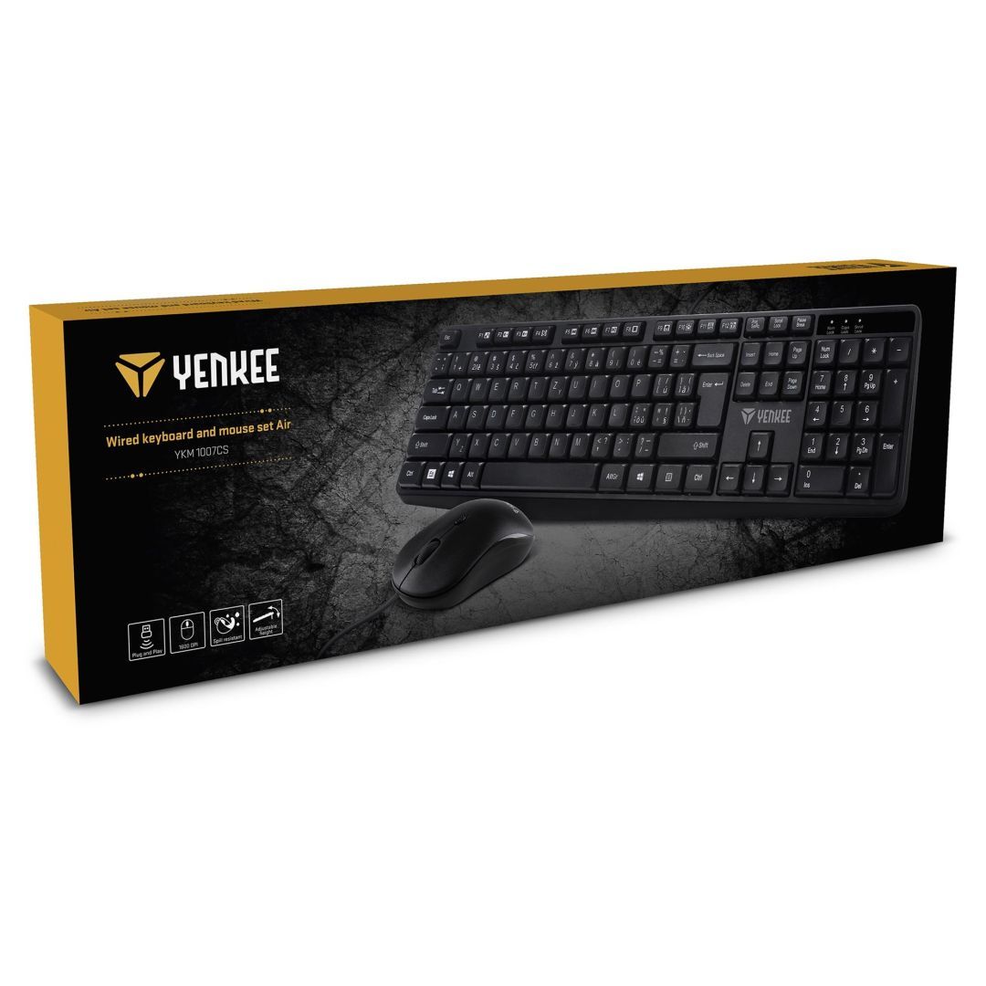 Yenkee YKM 1007HU Air Keyboard Combo Black