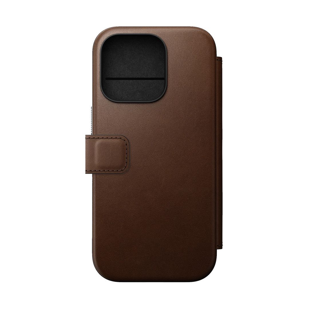 Nomad Modern Leather Folio iPhone 16 Pro Brown