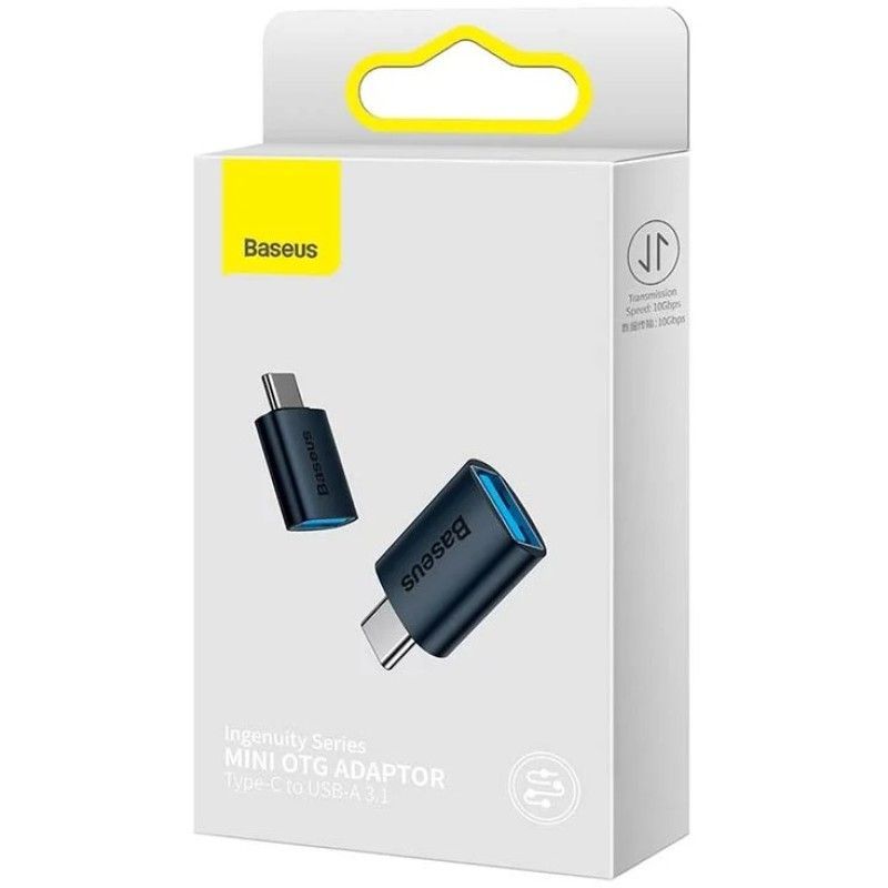 Baseus Ingenuity USB-C USB-A OTG Adapter Blue