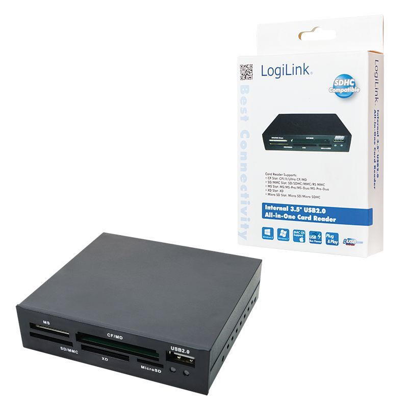 Logilink CR0012 USB2.0 Internal 3,5" All-in-One CardReader Black