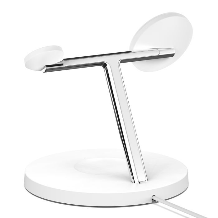 Belkin BoostCharge Pro 3-IN-1 Wireless Charging Stand With MagSafe White