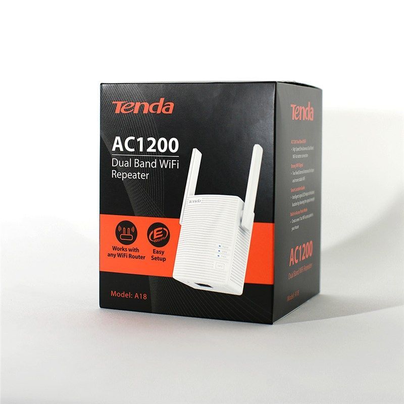 Tenda A18 AC1200 Dual Band WiFi Repeater Range Extender White