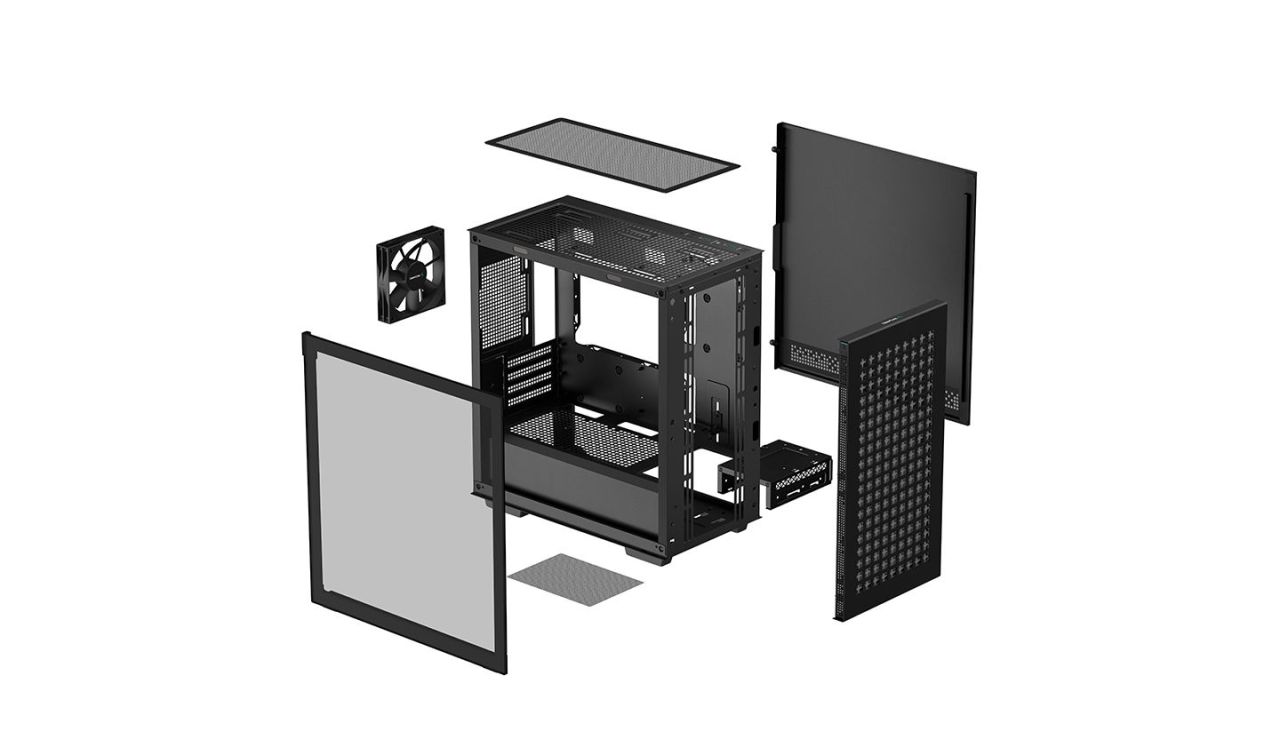 DeepCool CH370 Tempered Glass Black