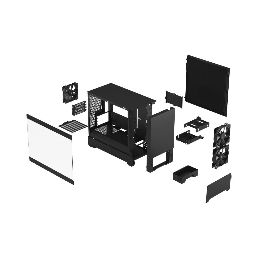 Fractal Design Pop Mini Silent Tempered Glass Black