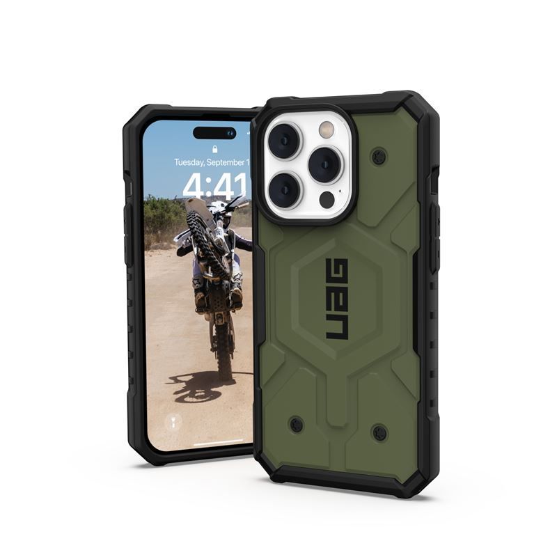 UAG Pathfinder MagSafe, olive - iPhone 14 Pro