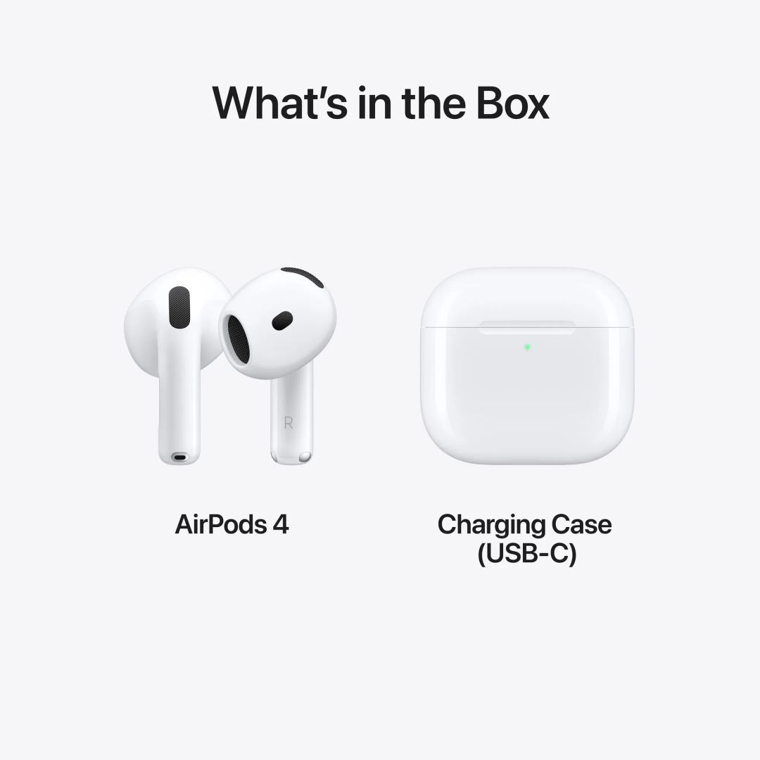 Apple AirPods 4 (USB-C) with ANC Headset White