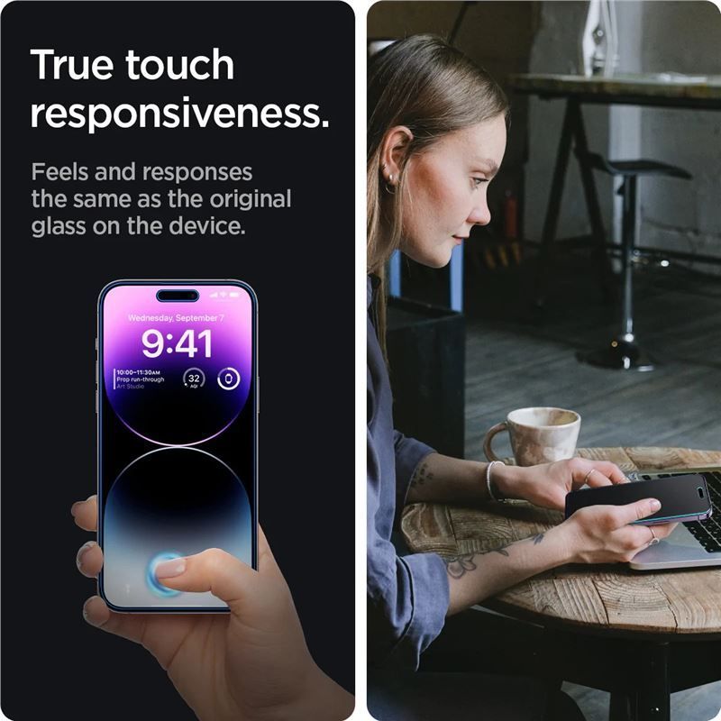 Spigen Glass EZ Fit Privacy 2 Pack - iPhone 14 Pro