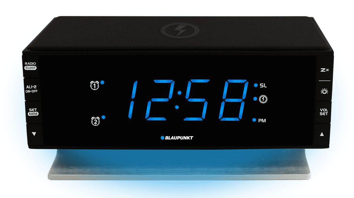 Blaupunkt CR55CHARGE Radio Clock Digital Black