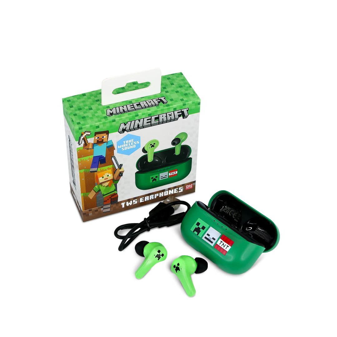 OTL Technologies Minecraft Icons TWS Bluetooth Headset Green