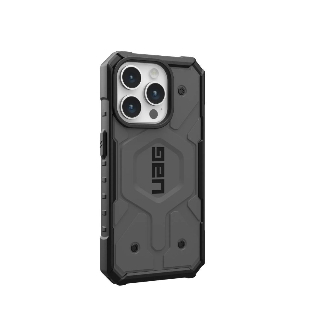 UAG Pathfinder case for MagSafe iPhone 15 Pro Silver