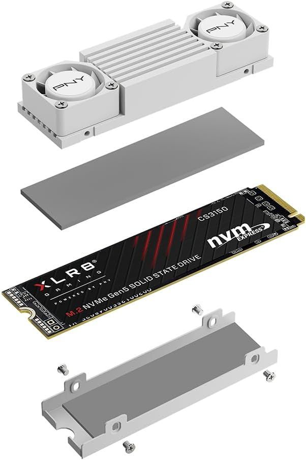 PNY 2TB M.2 2280 NVMe CS3150 with Heatsink White