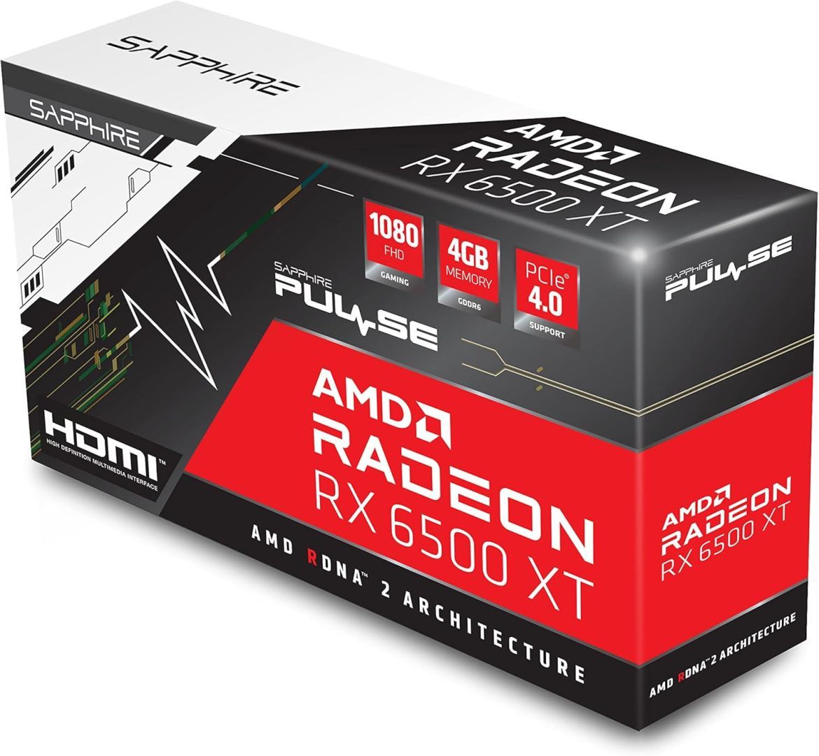 Sapphire Radeon RX6500 XT 4GB DDR6 Pulse Gaming OC