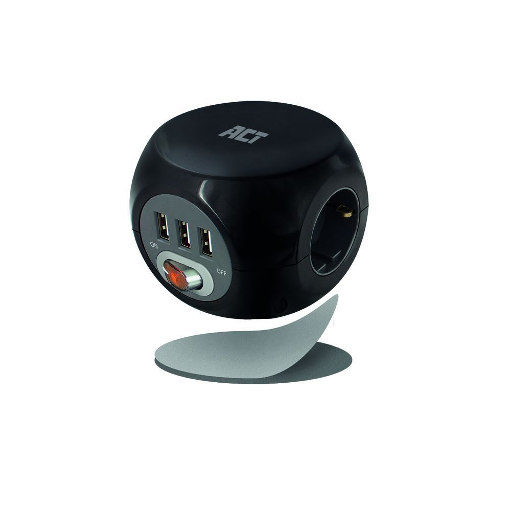 ACT AC2400 Power Socket Cube Black