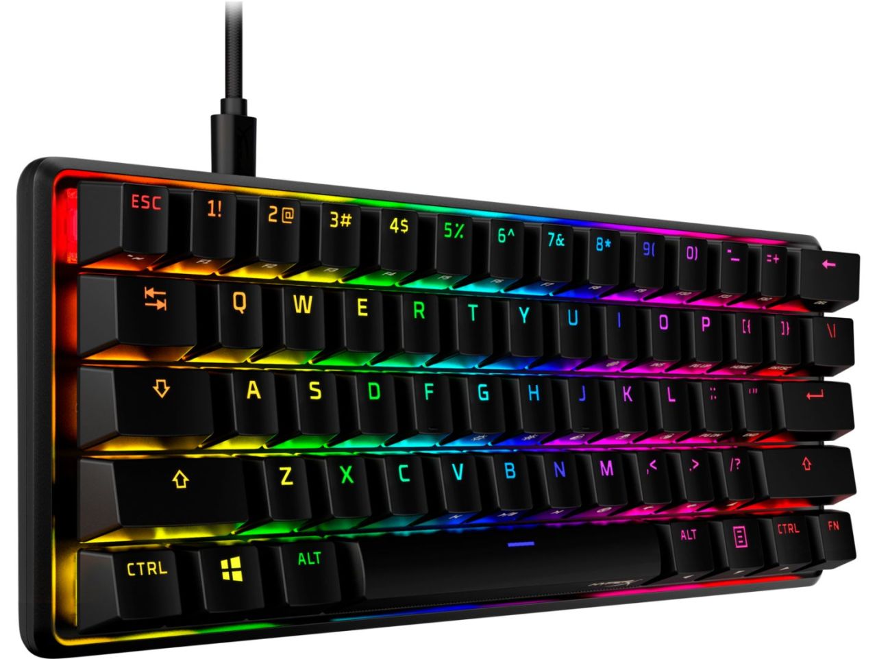 HP HyperX 60 Alloy Origins Aqua Mechanical RGB Keyboard Black US