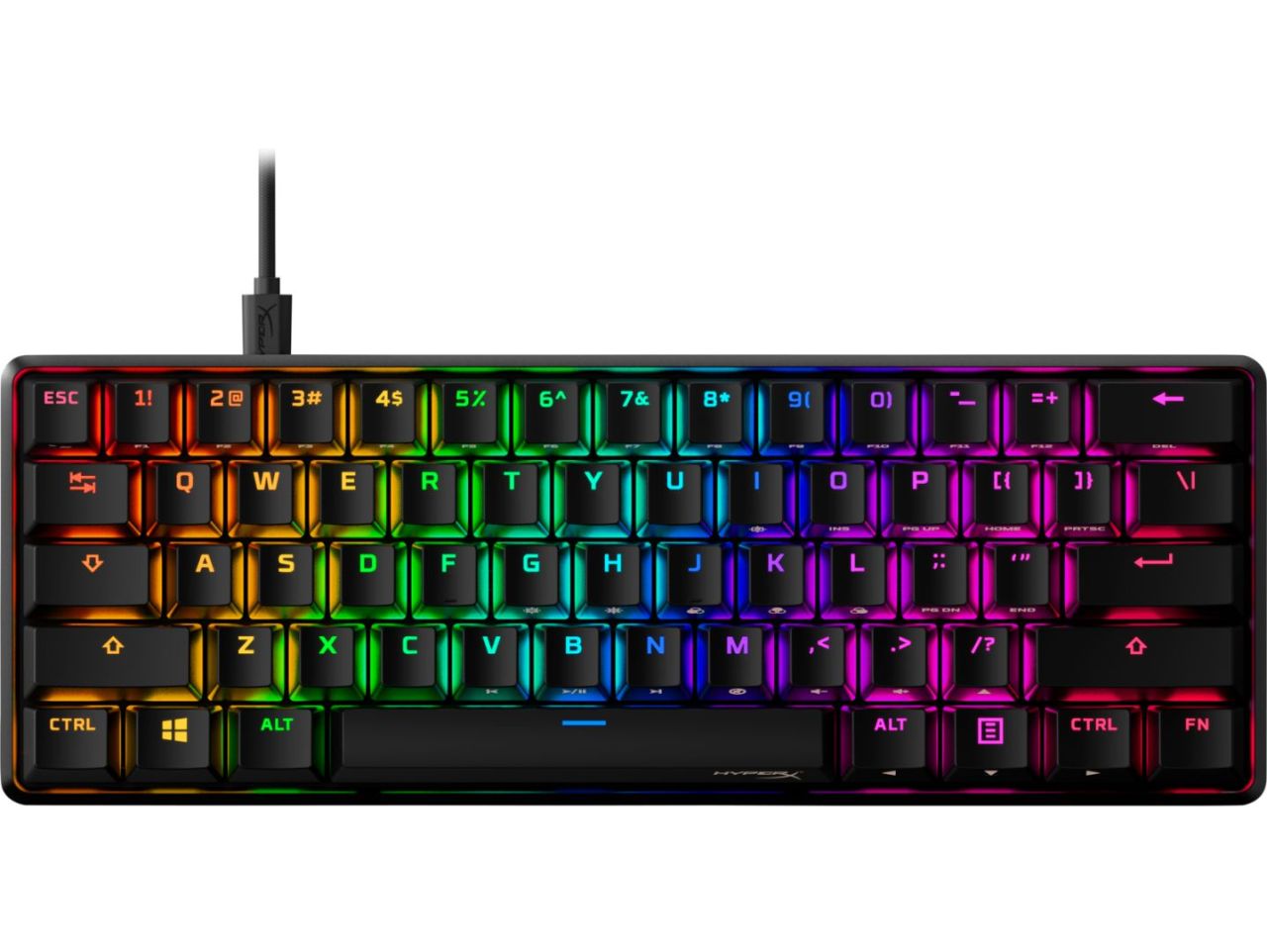 HP HyperX 60 Alloy Origins Aqua Mechanical RGB Keyboard Black US