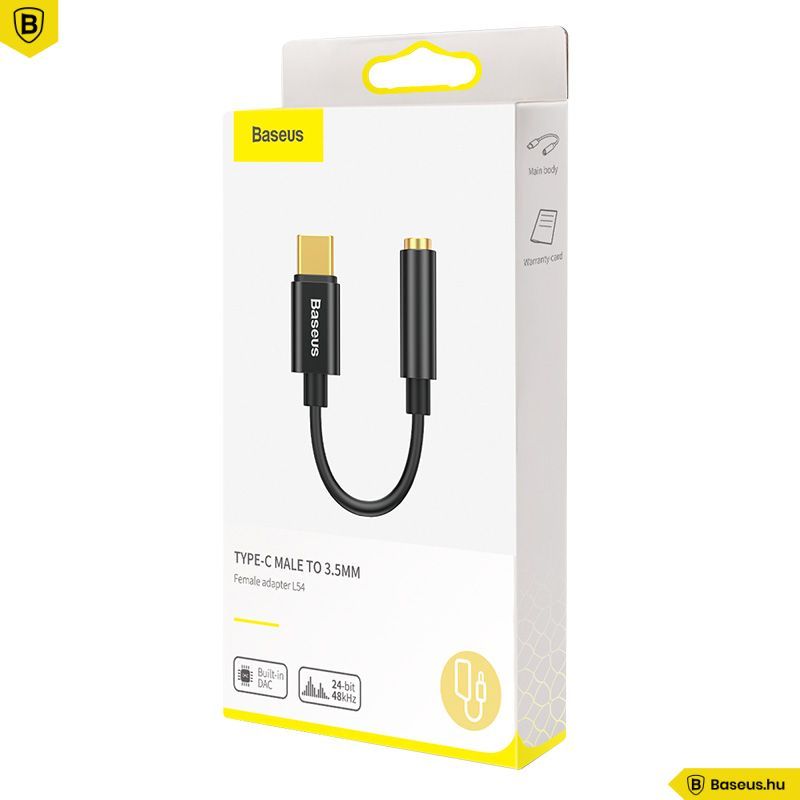 Baseus L54 USB-C - Mini Jack 3,5 mm Audioadapter 0,9m Black