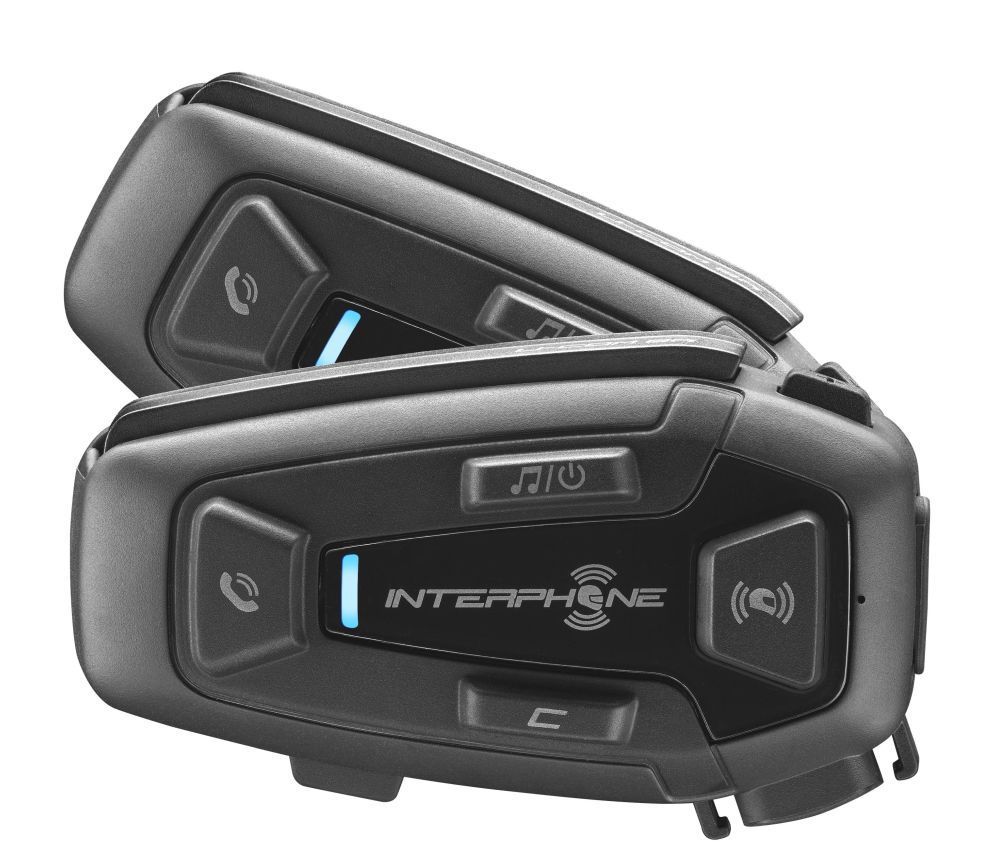 Interphone U-COM8R Bluetooth headset for closed and open helmets Twin Pack