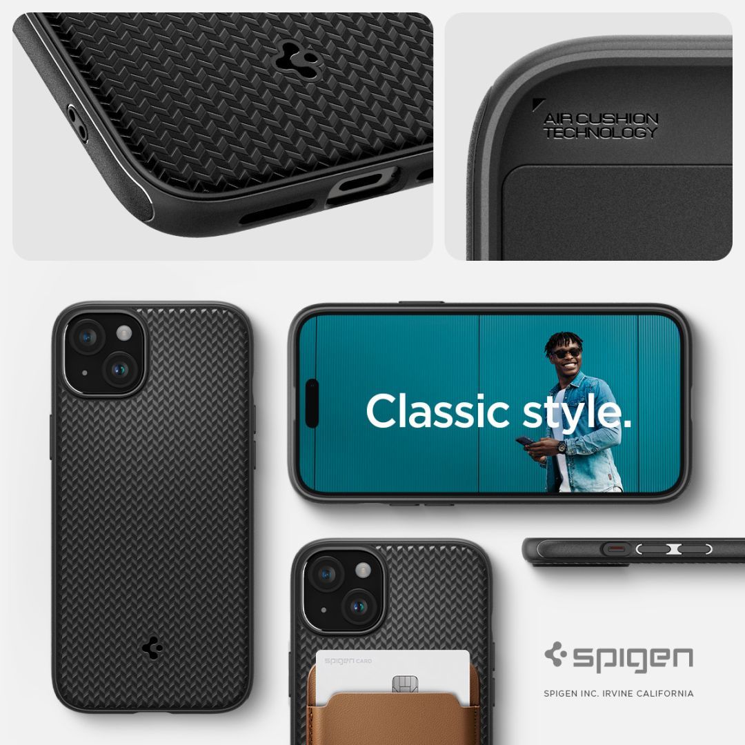 Spigen iPhone 15 Case Mag Armor (MagFit) Matte Black