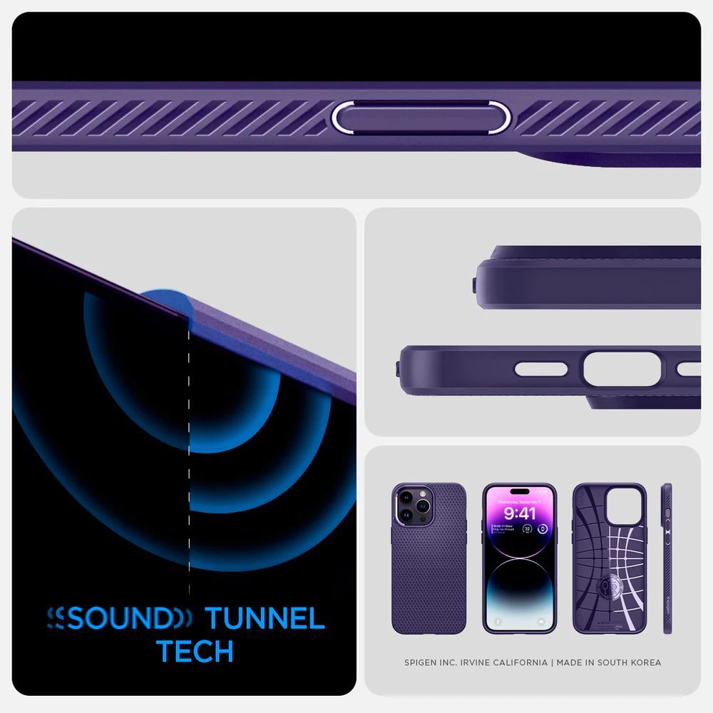 Spigen iPhone 14 Pro Case Liquid Air Purple