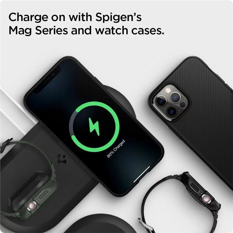 Spigen Magsafe Charger Apple watch stand 2 in 1 Mag Fit Duo Black