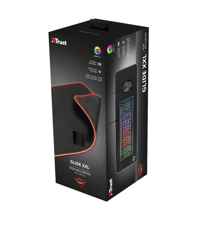 Trust GXT 764 Glide-Flex RGB XXL Egérpad Black