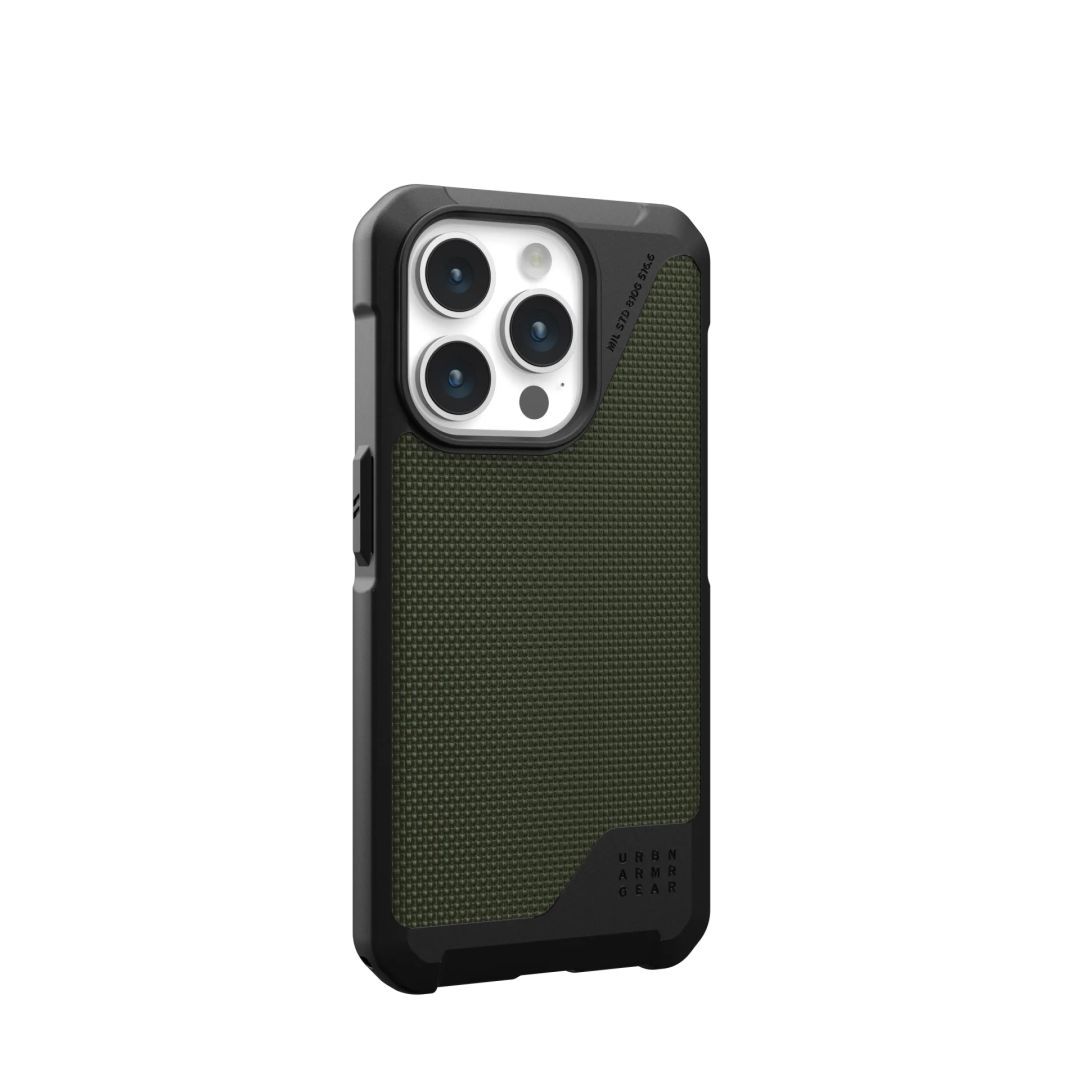 UAG Metropolis LT case for MagSafe iPhone 15 Pro Kevlar Olive