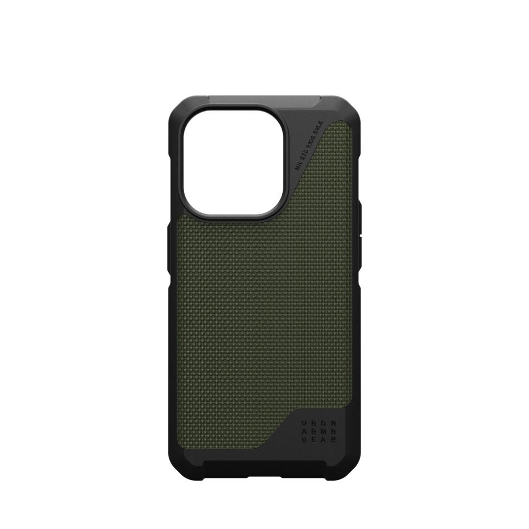 UAG Metropolis LT case for MagSafe iPhone 15 Pro Kevlar Olive