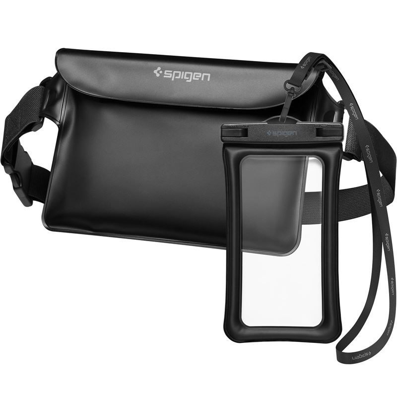 Spigen Aqua Shield WaterProof Floating Case + WaterProof Waist Bag A621 Set Black