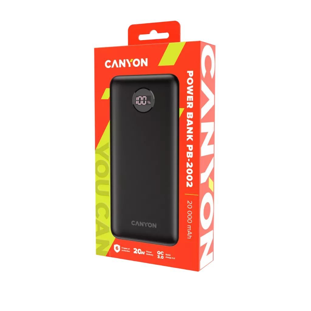 Canyon CNE-CPB2002B 20000mAh Powerbank Black