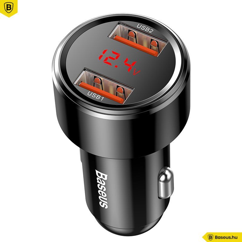 Baseus Magic Series QC 3.0 6A + 6A Car Charger Black