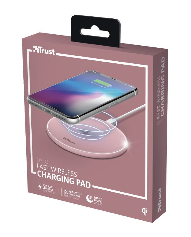 Trust Qylo Fast Wireless Charging Pad 7.5/10W Pink