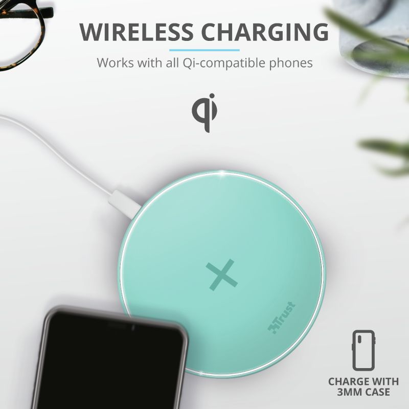 Trust Qylo Fast Wireless Charging Pad 7.5/10W Turquoise