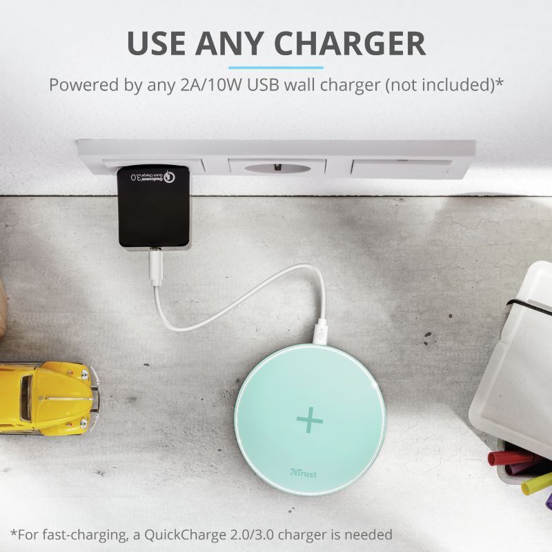 Trust Qylo Fast Wireless Charging Pad 7.5/10W Turquoise