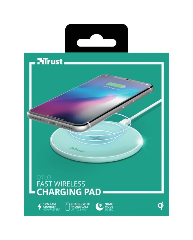 Trust Qylo Fast Wireless Charging Pad 7.5/10W Turquoise