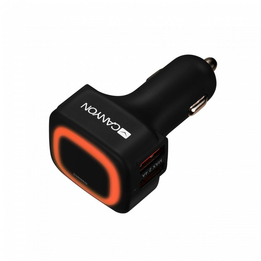 Canyon CNE-CCA05B Dual USB Car Charger Black