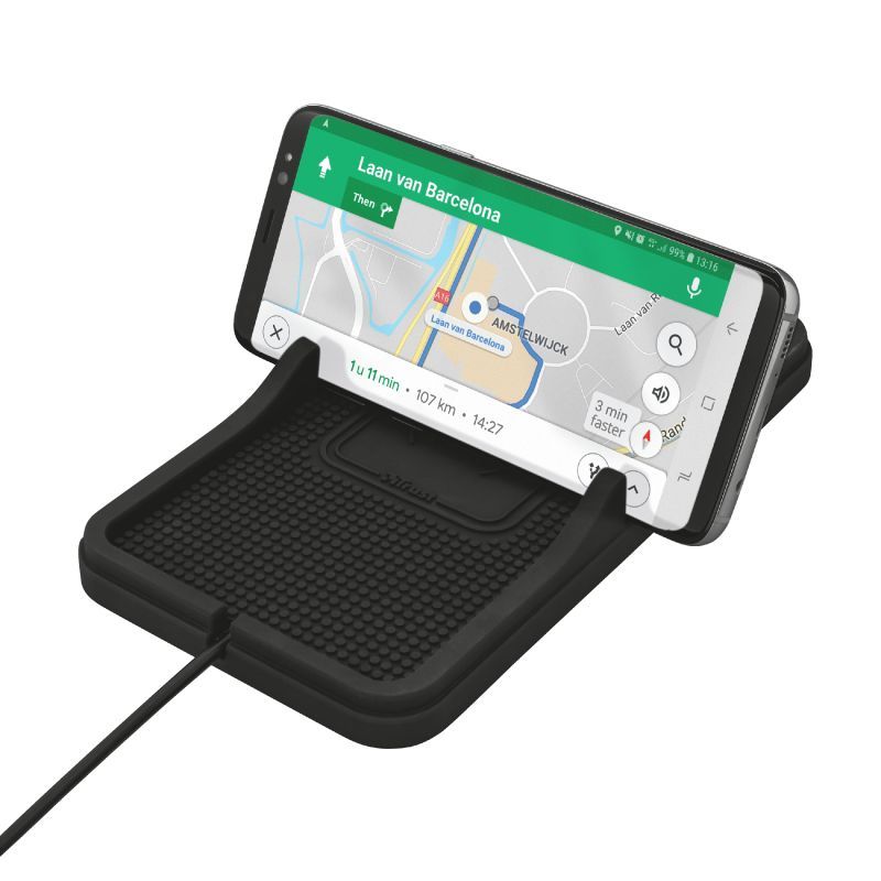 Trust Flexo Wireless Charging Car Mat Black