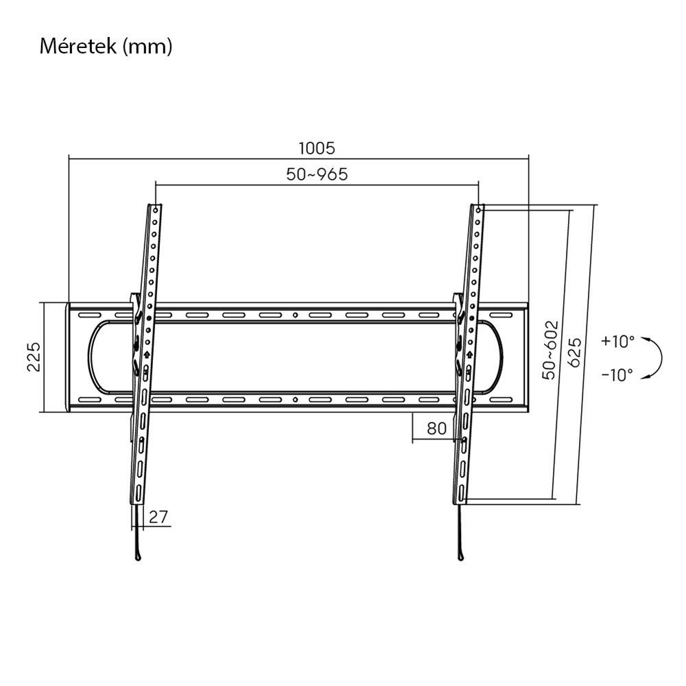 Stansson WM-60120-10 TV Wall mount 60"-120" Black