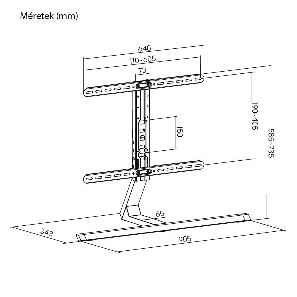 Stansson WM-3775 TV Wall mount 37"-75" Black