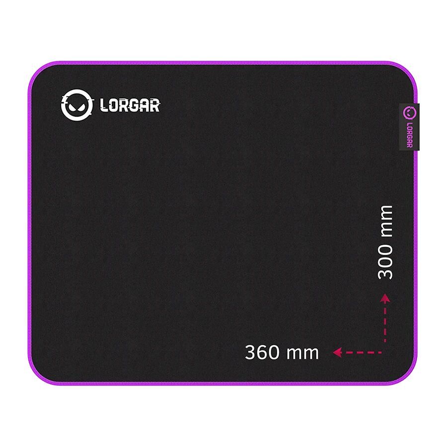 LORGAR Main 313 Egérpad Black/Purple