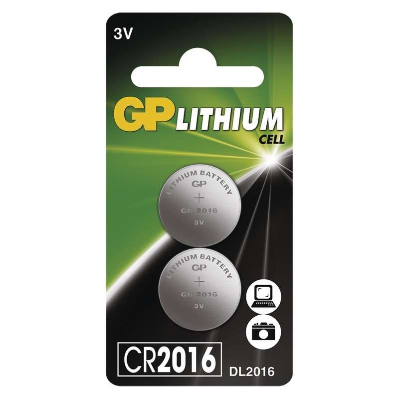 GP CR2016 Lithium Gombelem 2db/csomag