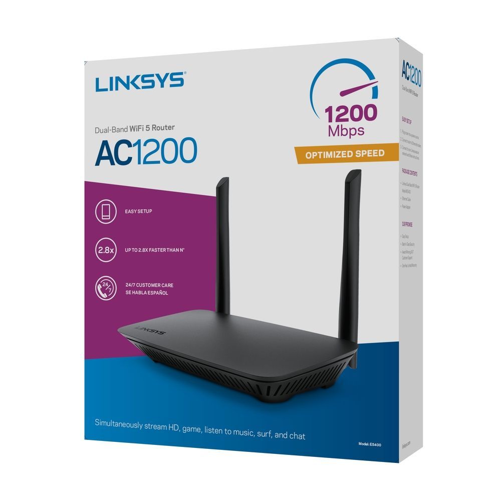 Linksys E5400 AC1200 WiFi 5 Router Dual-Band Black