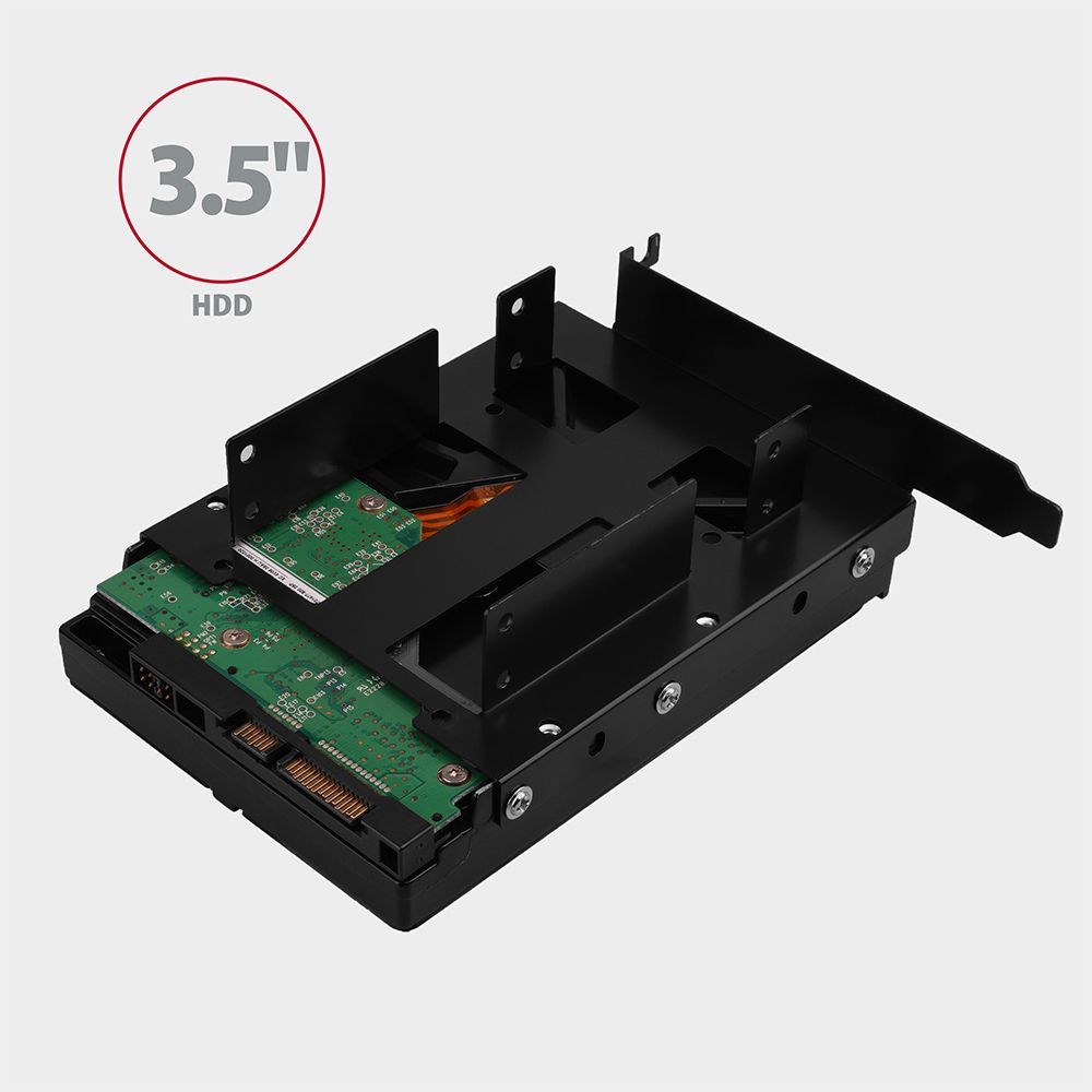 AXAGON RHD-P35 2x2.5" SSD/HDD & 1x3.5" HDD Bracket into PCI slot Black