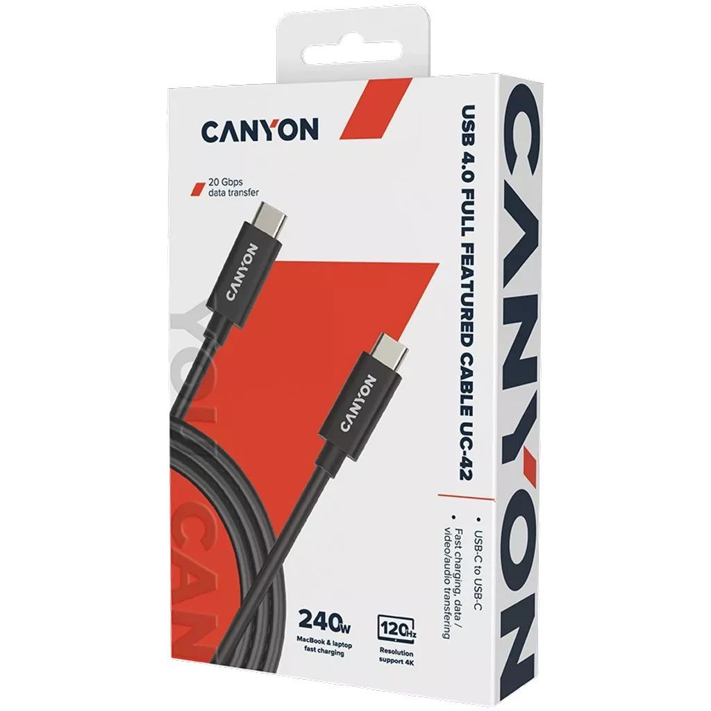 Canyon UC-42 USB4.0 full featured cable 2m Black