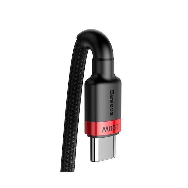 Baseus Cafule Type-C/Type-C 100W Cable 2m Black/Red