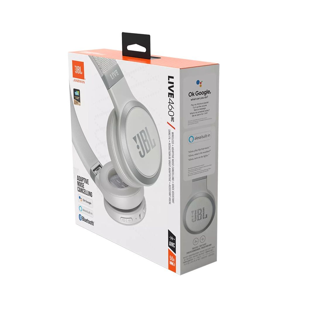 JBL LIVE 460NC Bluetooth Headset White