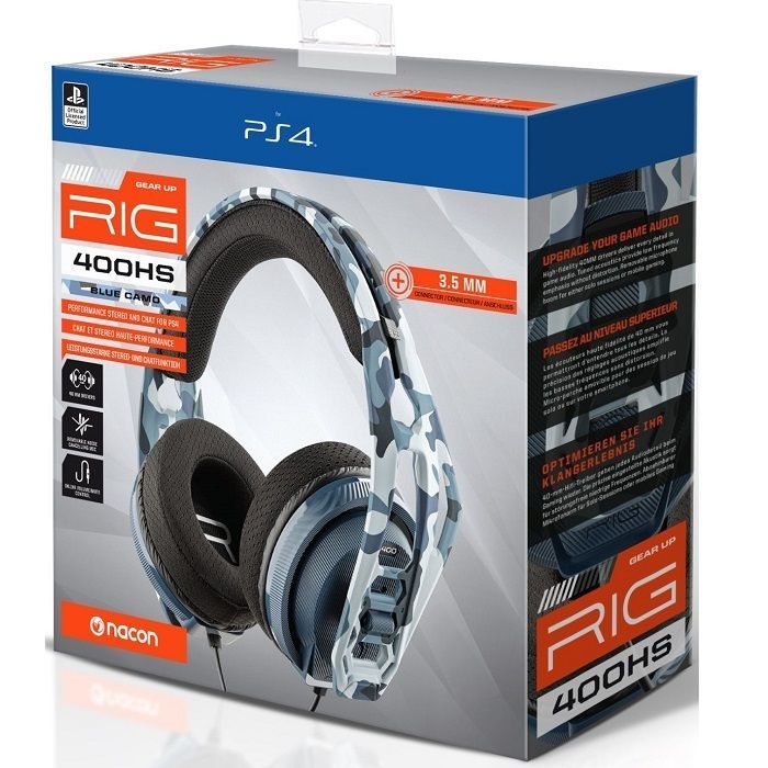 Nacon RIG 400 HS PS4 Headset Blue Camouflage